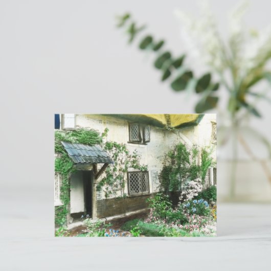 Engelse huistuin met een ivoren omhulling van de d briefkaart (Staand voorkant)