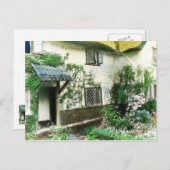 Engelse huistuin met een ivoren omhulling van de d briefkaart (Voorkant / Achterkant)