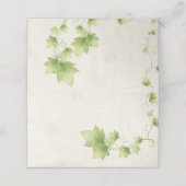 Engelse Ivy Bruiloft Gevouwen Plaats Kaart Plaatskaartje (Buitenkant ongevouwen)