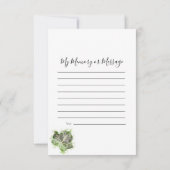 Engelse Ivy Vine Waterverf Share Memory begrafenis Notitiekaartje (Achterkant)