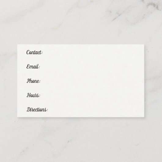 Engelse Ivy White achtergrond Groene wijnstok Visitekaartje (Achterkant)