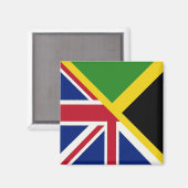 Engelse Jamaicaanse vlag | De vlag van Half Jamaic Magneet (Voorkant / Achterkant)