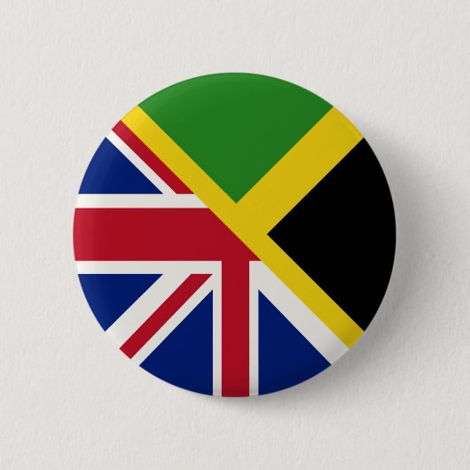 Engelse Jamaicaanse vlag | De vlag van Half Jamaic Ronde Button 5,7 Cm (Voorkant)