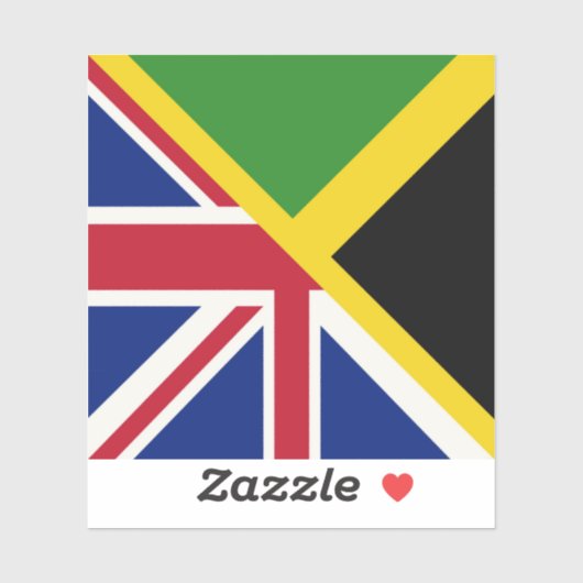 Engelse Jamaicaanse vlag | De vlag van Half Jamaic Sticker (Vel)