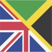 Engelse Jamaicaanse vlag | De vlag van Half Jamaic Sticker (Voorkant)