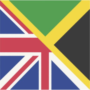 Engelse Jamaicaanse vlag   De vlag van Half Jamaic Sticker