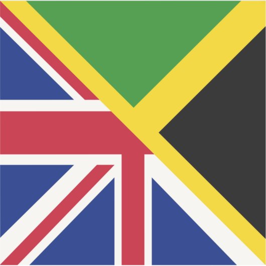 Engelse Jamaicaanse vlag | De vlag van Half Jamaic Sticker (Voorkant)