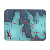 Engelse Kanaal Zeekaart Magneet (Horizontaal)