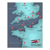 Engelse Kanaalkaart Foto Afdruk (Voorkant)