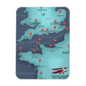 Engelse Kanaalkaart Magneet (Verticaal)