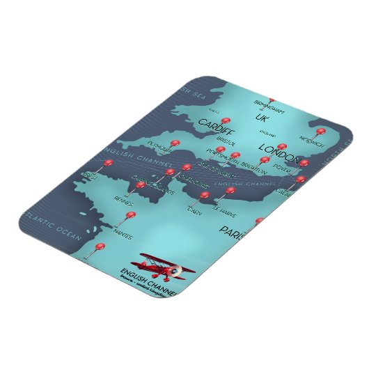 Engelse Kanaalkaart Magneet (Linkerzijde)