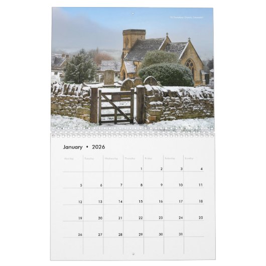 Engelse kerken kalender (Jan 2026)