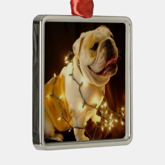 Engelse kerstboomversiering metalen ornament (Rechts)