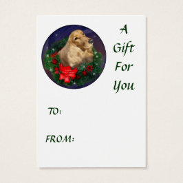 Engelse kerstcadeautjes voor Cocker Spaniel Visitekaartje