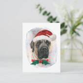 Engelse kerstcadeautjes voor honden feestdagenkaart (Staand voorkant)