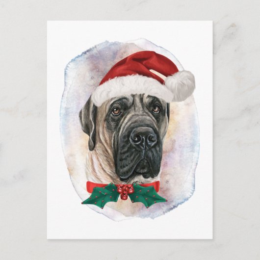 Engelse kerstcadeautjes voor honden feestdagenkaart (Voorkant)