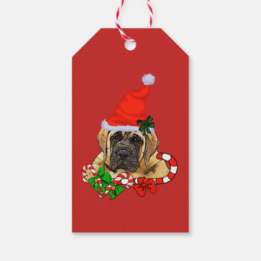 Engelse kerstcadeautjes voor Mastiff Cadeaulabel (Achterkant)