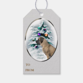 Engelse kerstcadeautjes voor Mastiff Cadeaulabel