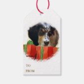 Engelse kerstcadeautjes voor Setter Cadeaulabel (Voorkant)