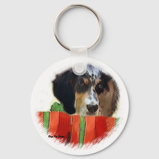 Engelse kerstcadeautjes voor Setter Sleutelhanger (Voorkant)
