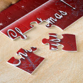 Engelse kerstkaart Bulldog Legpuzzel (Zijkant)