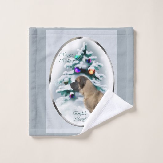 Engelse kerstmis bad handdoek (Wasdoekje)