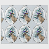 Engelse kerstmis cadeaupapier (Vlak)