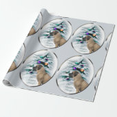 Engelse kerstmis cadeaupapier (Uitgerold)