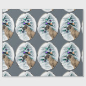 Engelse kerstmis cadeaupapier (Vlak)