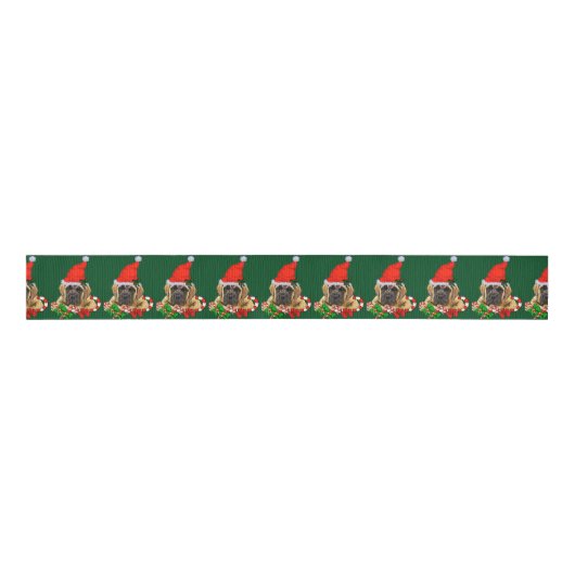 Engelse kerstmis grosgrain lint (Voorkant)