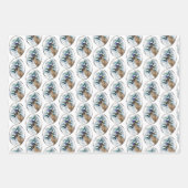 Engelse kerstmis inpakpapier vel (Voorkant 3)