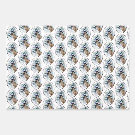 Engelse kerstmis inpakpapier vel (Voorkant 3)