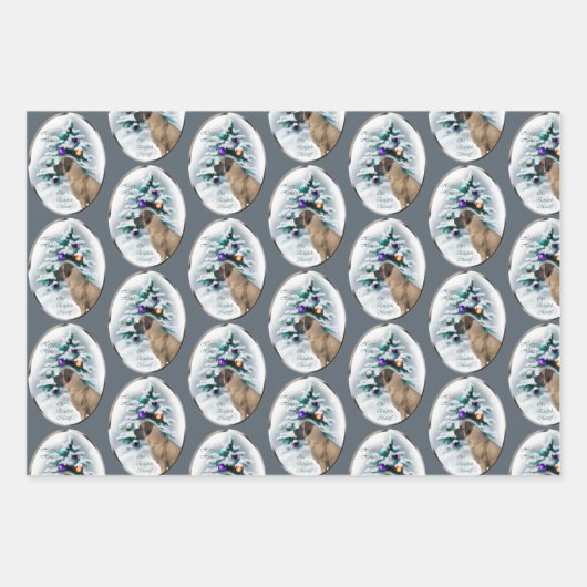 Engelse kerstmis inpakpapier vel (Voorkant 2)