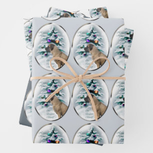 Engelse kerstmis inpakpapier vel