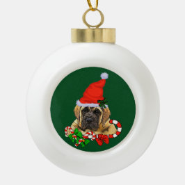 Engelse kerstmis keramische bal ornament
