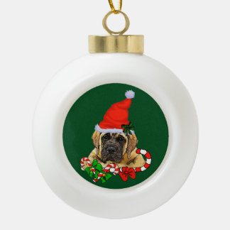 Engelse kerstmis keramische bal ornament