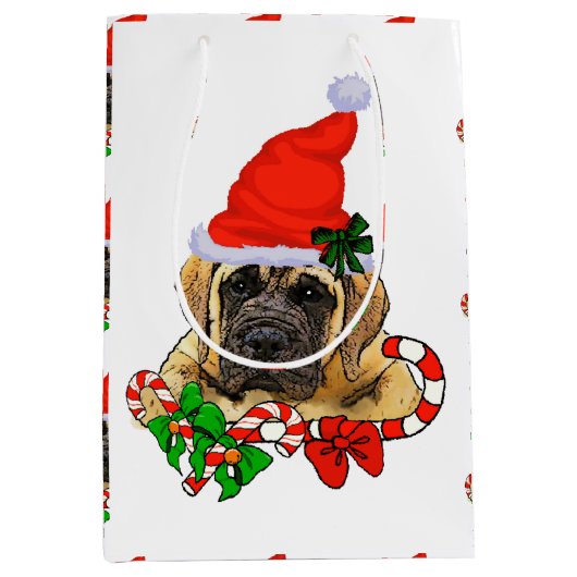 Engelse kerstmis medium cadeauzakje (Voorkant)