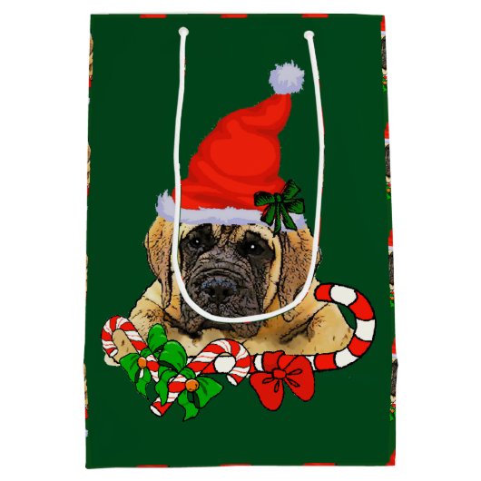 Engelse kerstmis medium cadeauzakje (Achterkant)