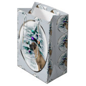 Engelse kerstmis medium cadeauzakje (Voorkant Gekanteld)