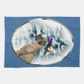 Engelse kerstmis theedoek (Horizontaal)