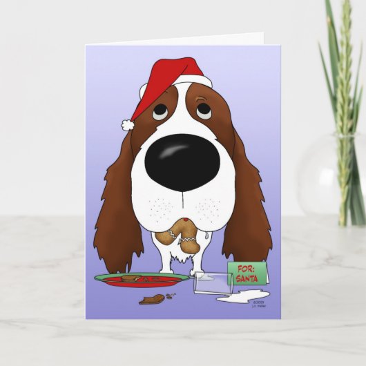 Engelse Kerstmis van het Spaniel van de Feestdagen Kaart (Voorkant)