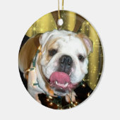 Engelse kerstversiering met Bulldog Keramisch Ornament (Links)