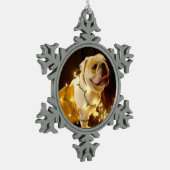 Engelse kerstversiering tin sneeuwvlok ornament (Links)