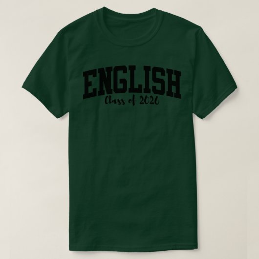 Engelse klasse van 2026 Major T-shirt (Design voorkant)