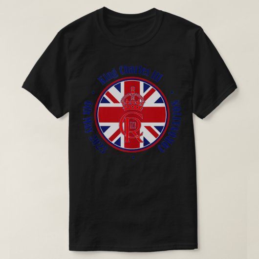Engelse koning III Charles Memorabilia Kings Coron T-shirt (Design voorkant)