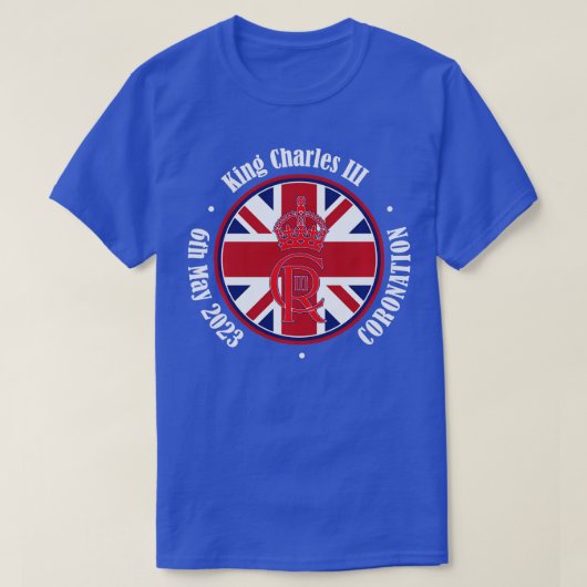 Engelse koning III Charles Memorabilia Kings Coron T-shirt (Design voorkant)