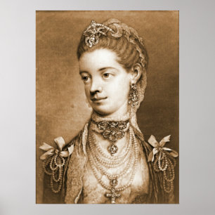 Engelse koningin Charlotte 1762 Poster
