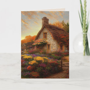 ENGELSE KOTTAGE FLORAL ART BIRTHDAY CARDS KAART