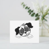 engelse krankzinnig spanje zwart - wit spookkarret briefkaart (Staand voorkant)