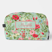 Engelse landelijke wilde bloem monogram toilettasje (Voorkant)